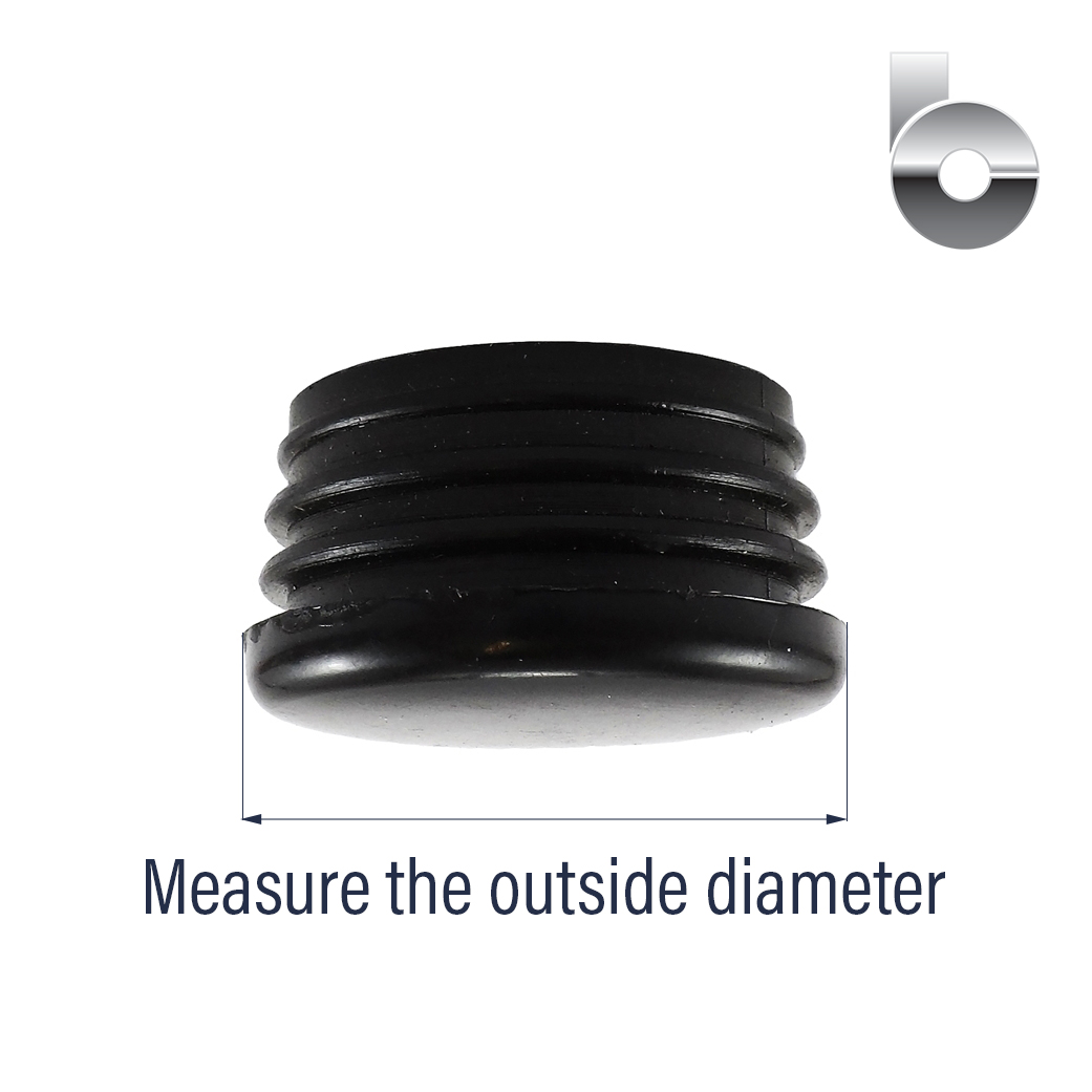 How to measure tube end plugs for furniture and equipment