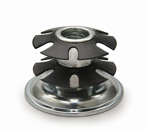 Round Metal Threaded End Plug with Two Spring Grips