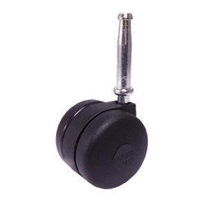 50mm Twin Wheel Castor - Grip Neck and Socket - Timber Fitting