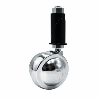 50mm Metal Ball Castor - UNF Thread and Expanding Socket - Tube Fitting