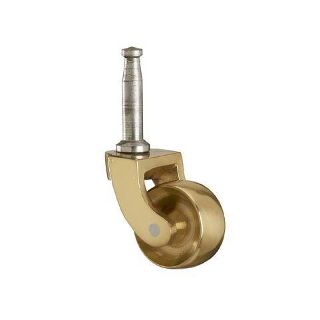 Brass Castor Wheel with Grip Neck - Select From 3 Sizes