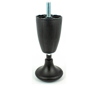 Bed Leg On Glide Foot - Screw In - 130mm High