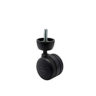 Bed Leg On Castor Wheel - Screw In - 75mm High