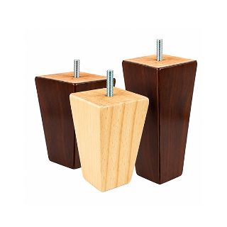 Wooden Square Tapered Sofa Leg - Several Heights and Colours
