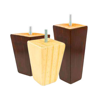 Wooden Square Tapered Sofa Leg - Several Heights and Colours