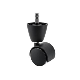 Push-In Bed Leg with Hooded Castor Wheel - 100mm Height
