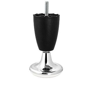 Bed Leg on Chrome and White Glide Foot - 130mm Height