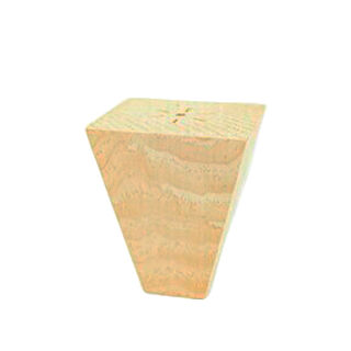 Unstained Wooden Furniture Leg - Square Tapered - Height 105mm
