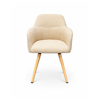 Beige Upholstered Visitors Chair