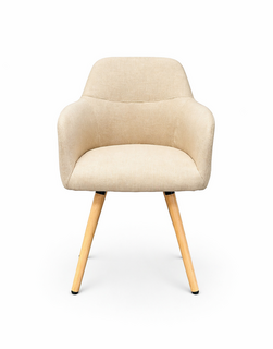 Beige Upholstered Visitors Chair